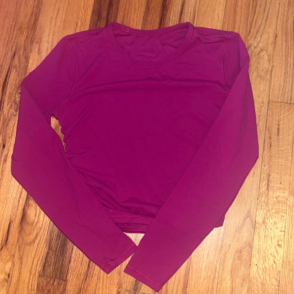 lululemon Align Cropped Long Sleeve with Cinched Sides - Size 6